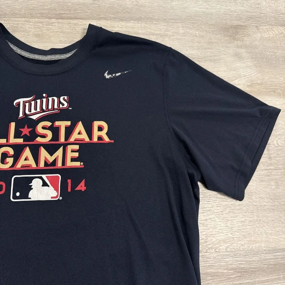 Minnesota Twins Shirt 2014 MLB All Star Game Nike Dri-FIT Men's Black XL